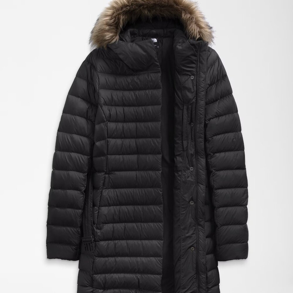 Women’s North Face Transverse Belted Parka Coat Small